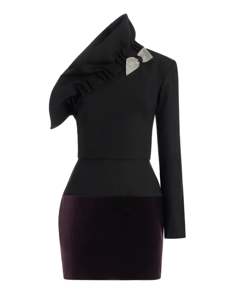 Genny Minikleid im One-Shoulder-Design - Schwarz Schwarz