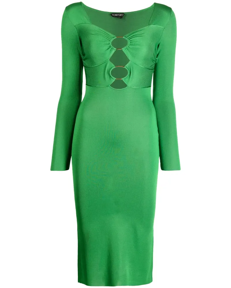 Tom Ford Maxikleid mit Glanz - Grün Grün