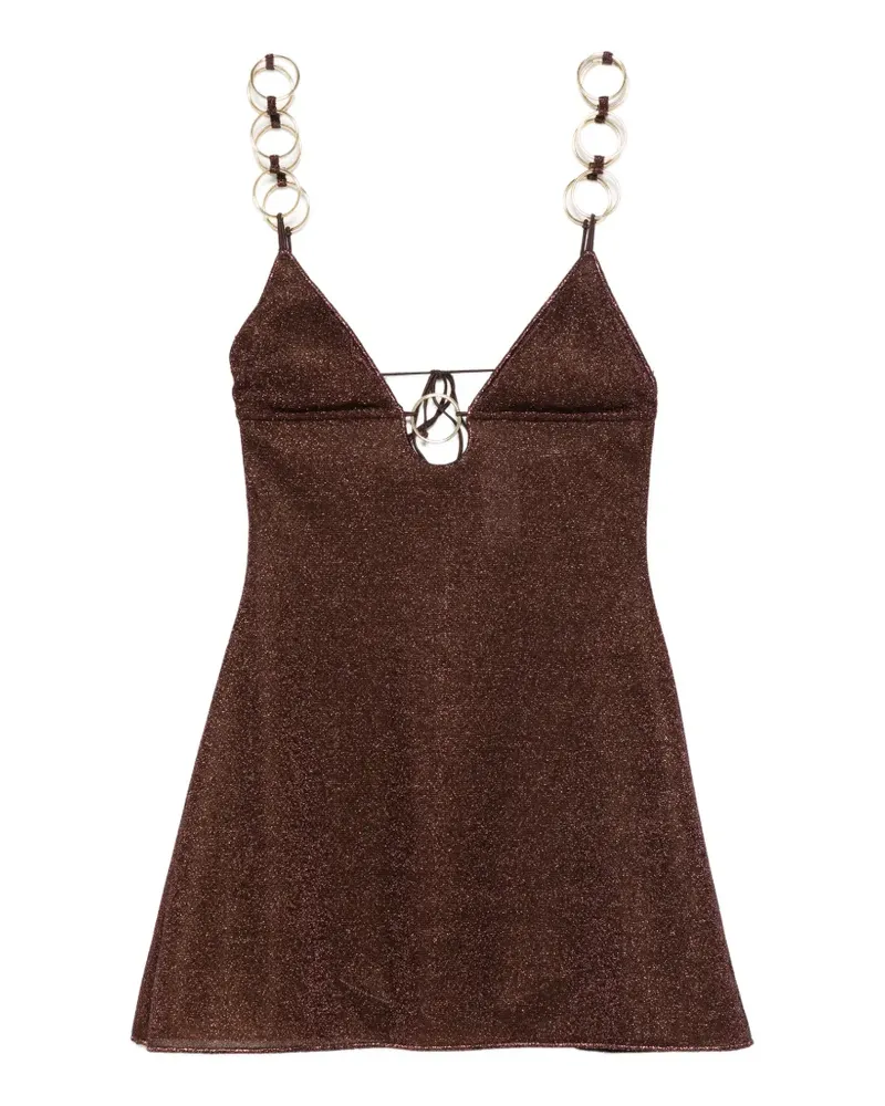 Oséree Lumière ring-detail mini dress - Braun Braun