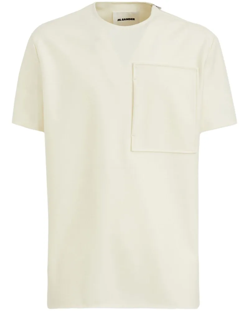 Jil Sander T-Shirt aus Wolle - Nude Nude