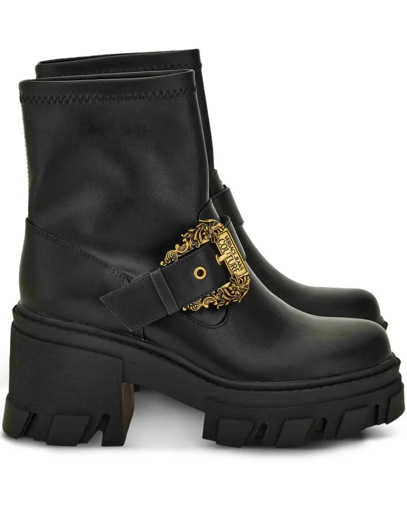 Versace Jeans Stiefel mit Schnalle - Schwarz Schwarz