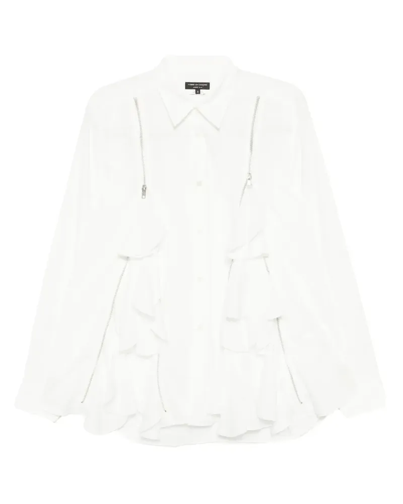 Comme des Garçons Gerüschtes Hemd - Weiß Weiß