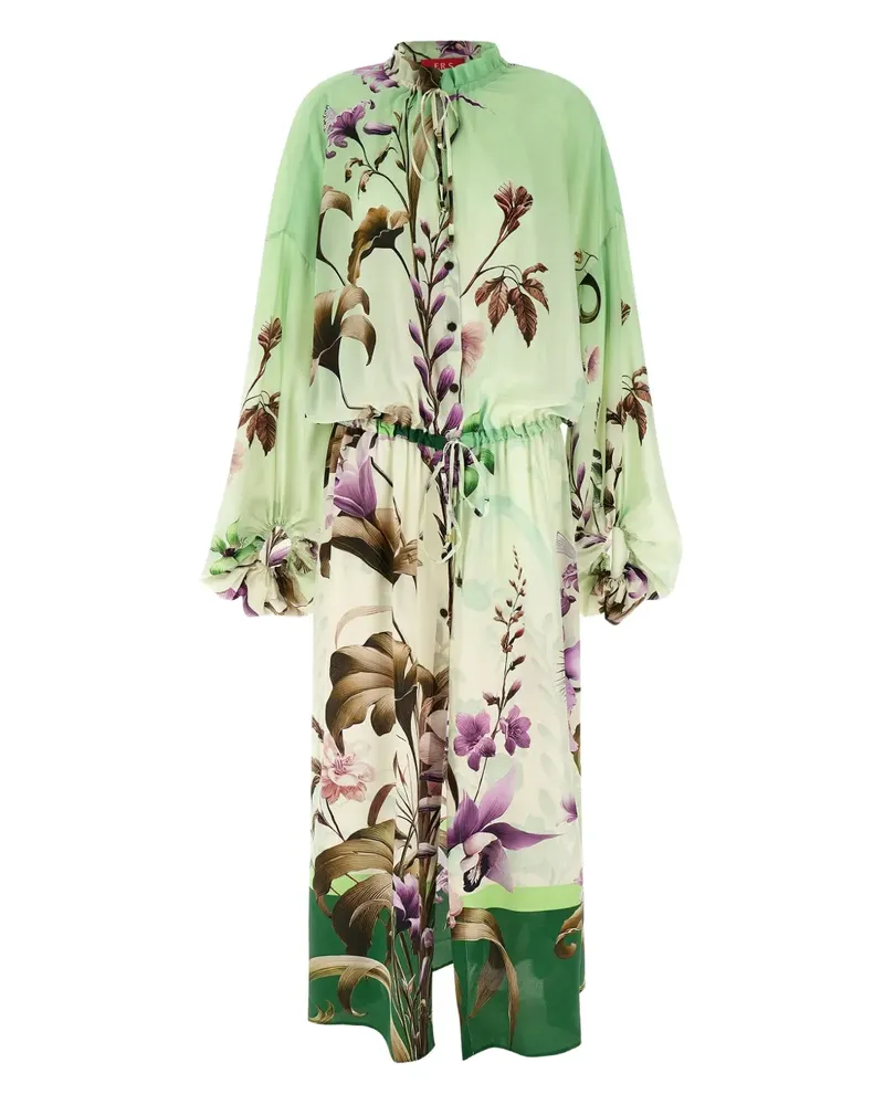 For Restless Sleepers Cenide ruffled floral-print maxi dress - Grün Grün