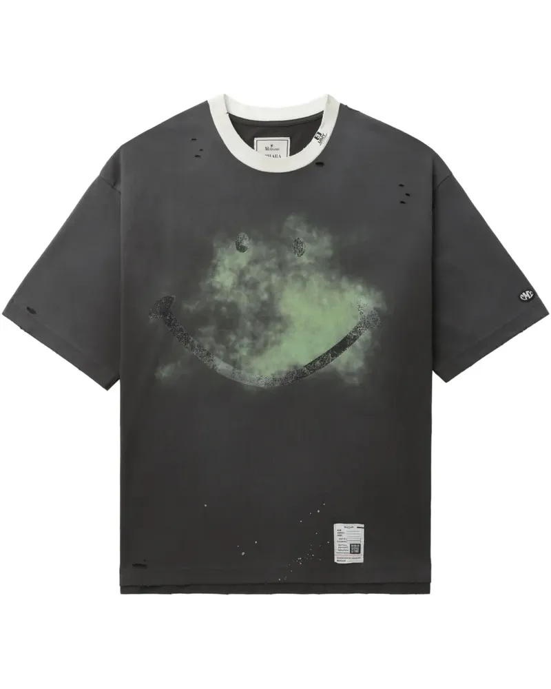 MIHARAYASUHIRO T-Shirt im Distressed-Look - Schwarz Schwarz