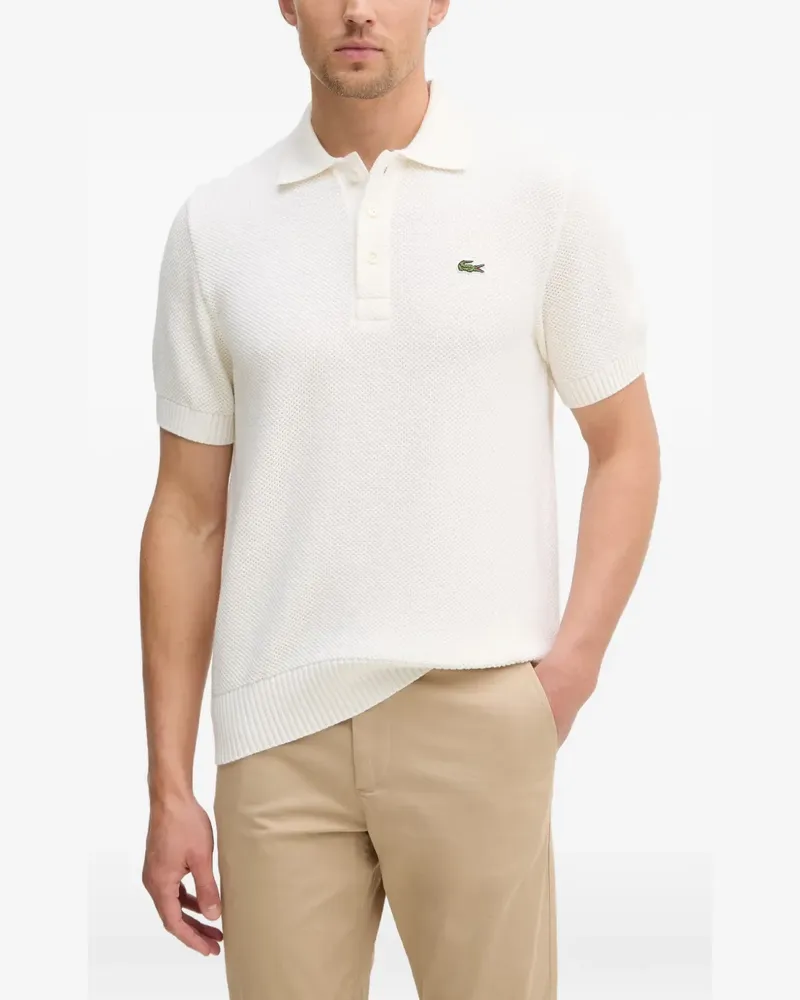 Lacoste logo-patch polo shirt - Weiß Weiß