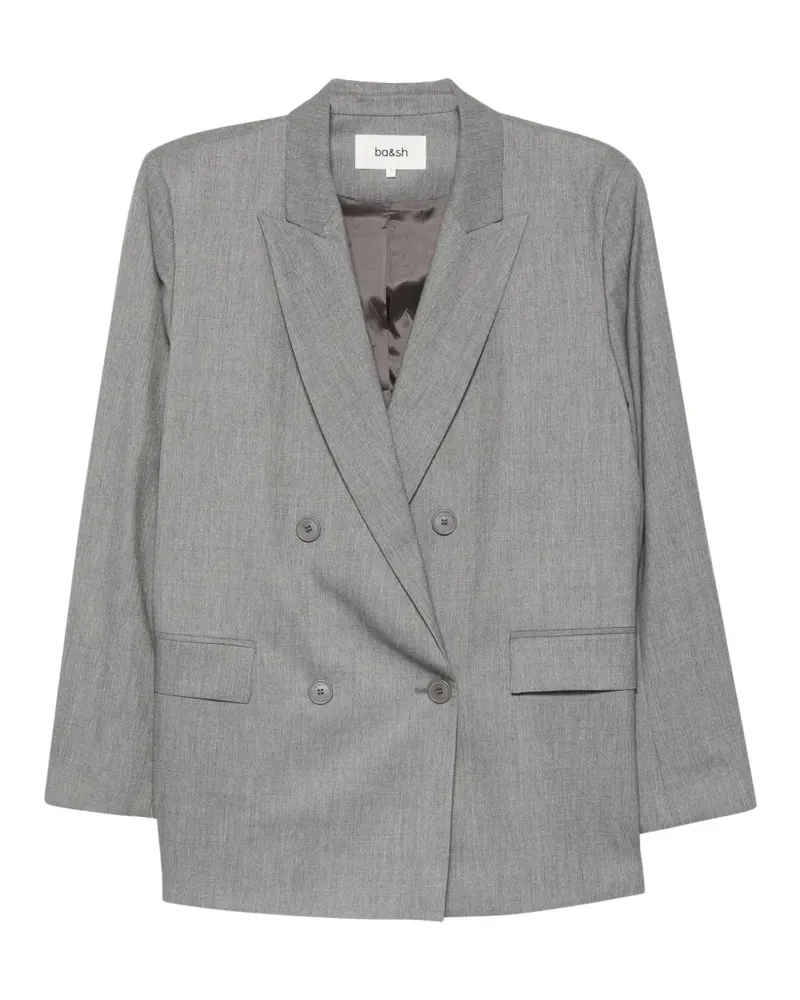 ba&sh Doppelreihiger Blazer mit steigendem Revers - Grau Grau
