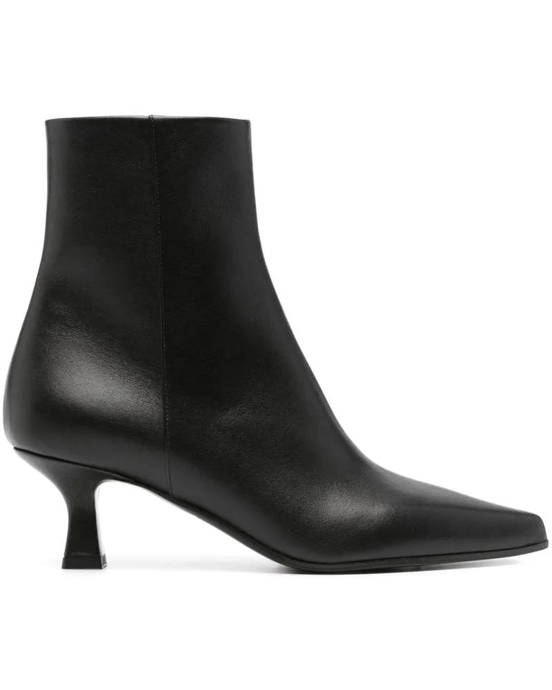 3JUIN Stiefeletten aus Leder - Schwarz Schwarz