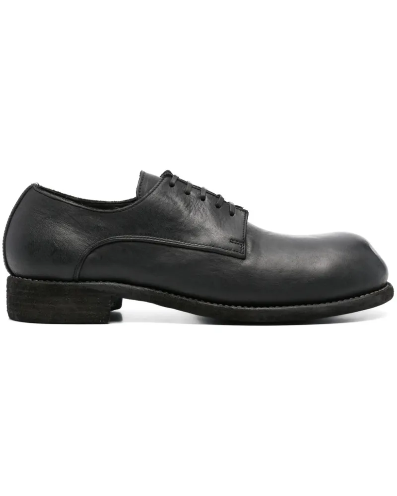 GUIDI Derby-Schuhe aus Leder - Schwarz Schwarz