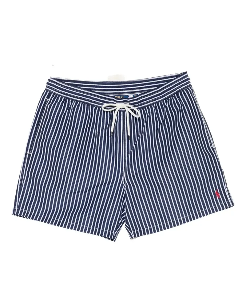 Ralph Lauren Gestreifte Badeshorts mit Kordelzug - Blau Blau
