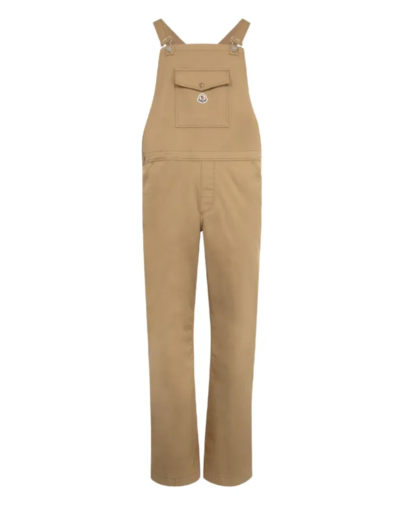 Moncler Tuta Latzhose aus Gabardine - Nude Nude