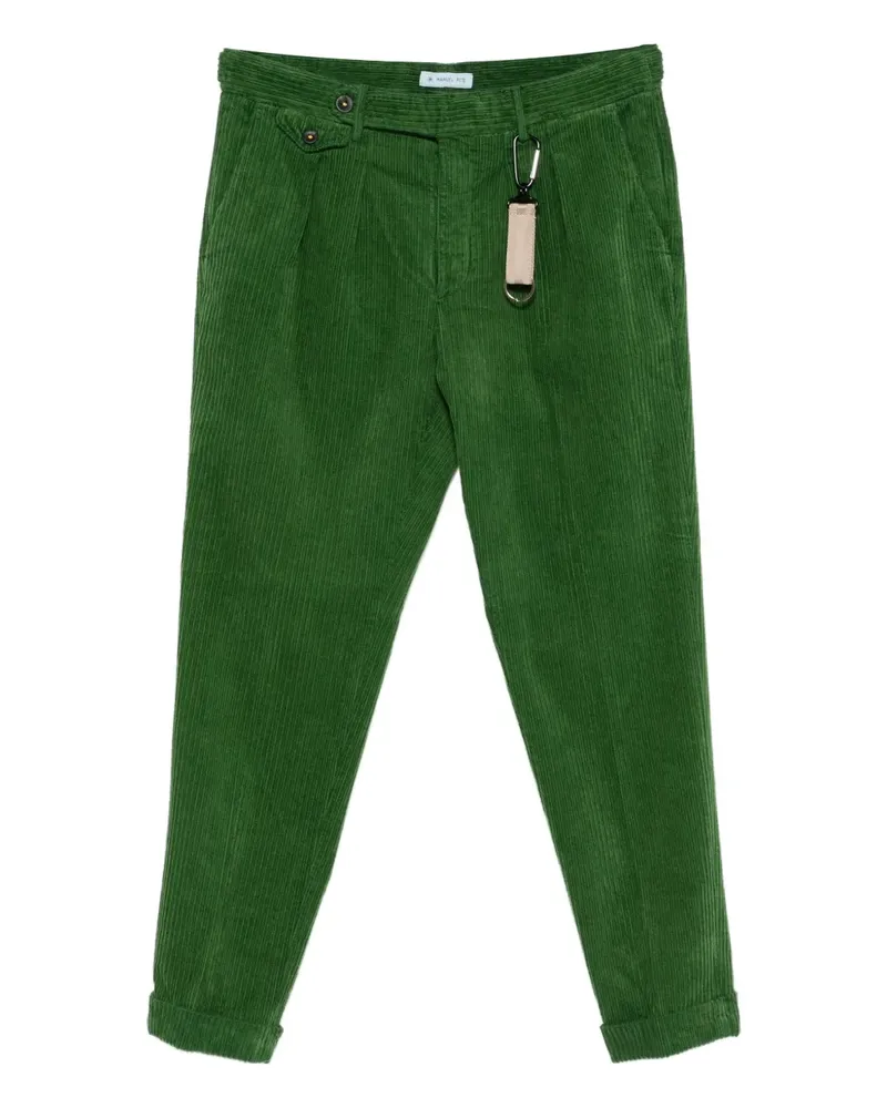 Manuel Ritz Plissierte Tapered-Hose - Grün Grün
