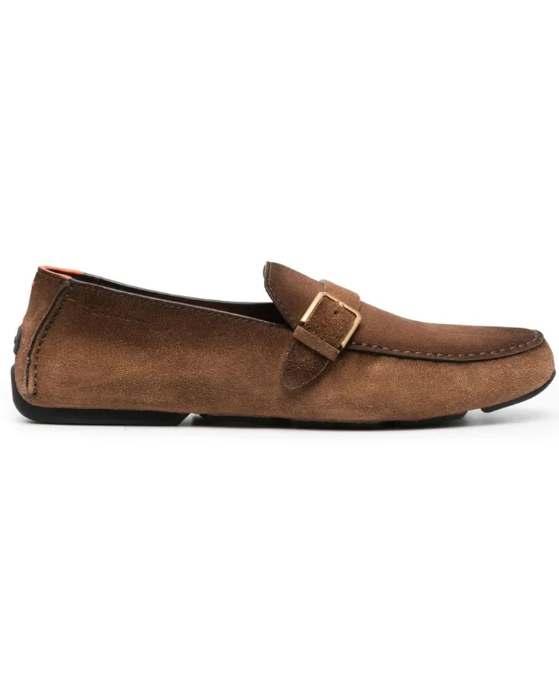Santoni Loafer mit Schnallendetail - Braun Braun