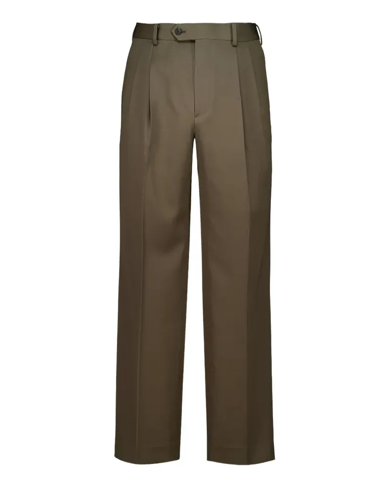 AURALEE pleated wool trousers - Grün Grün