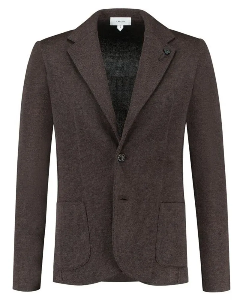 LARDINI Einreihiges Sakko mit Brosche - Braun Braun