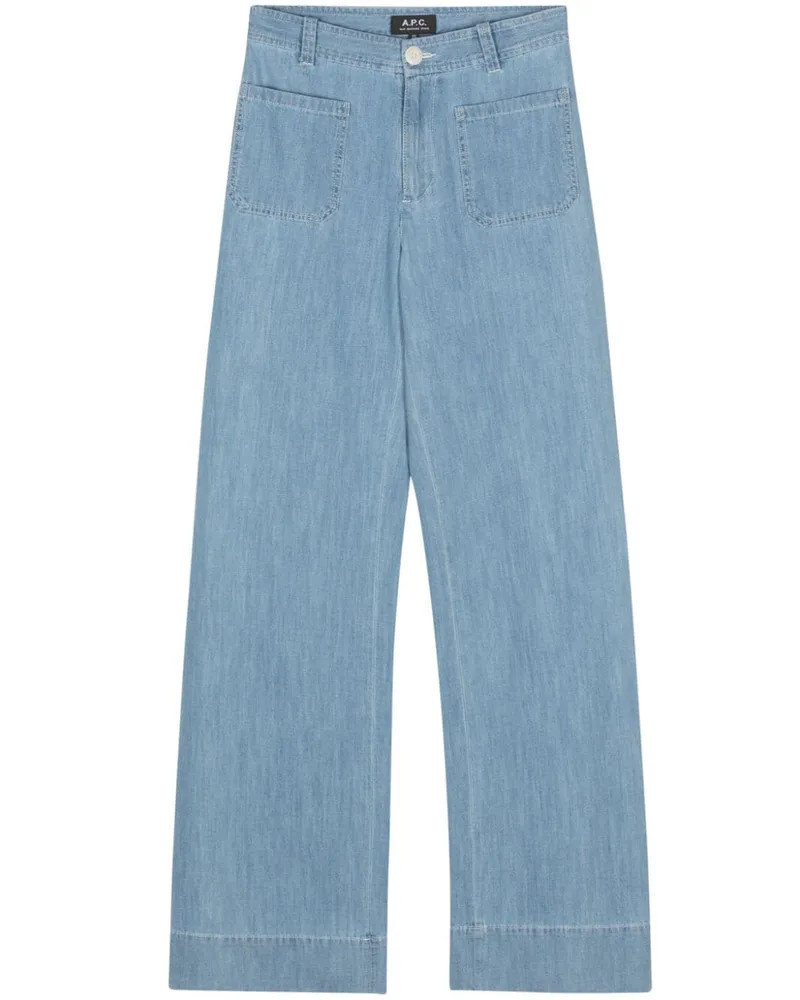 A.P.C. Emilie Schlagjeans Blau