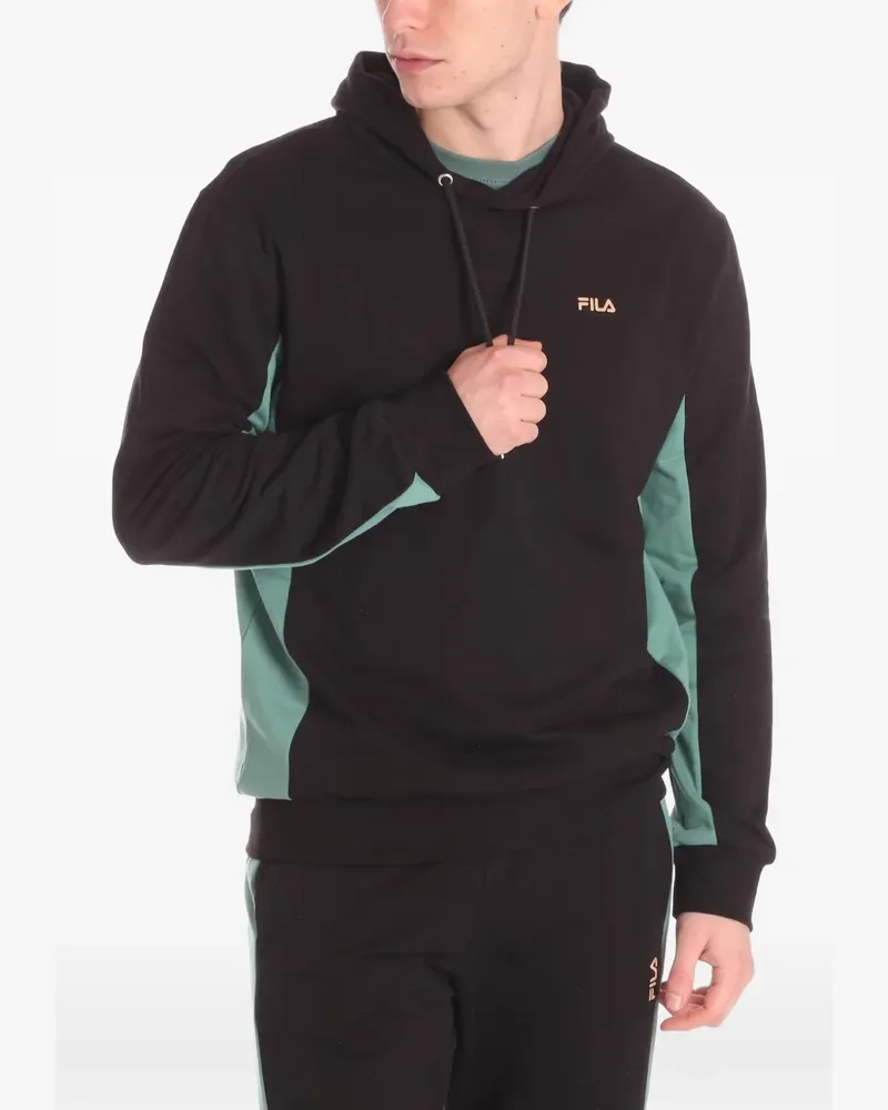 Fila Hoodie mit Logo-Print - Schwarz Schwarz