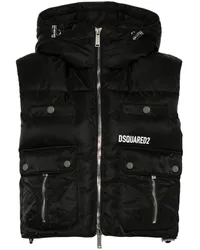 Dsquared2 Weste mit Logo-Print Schwarz