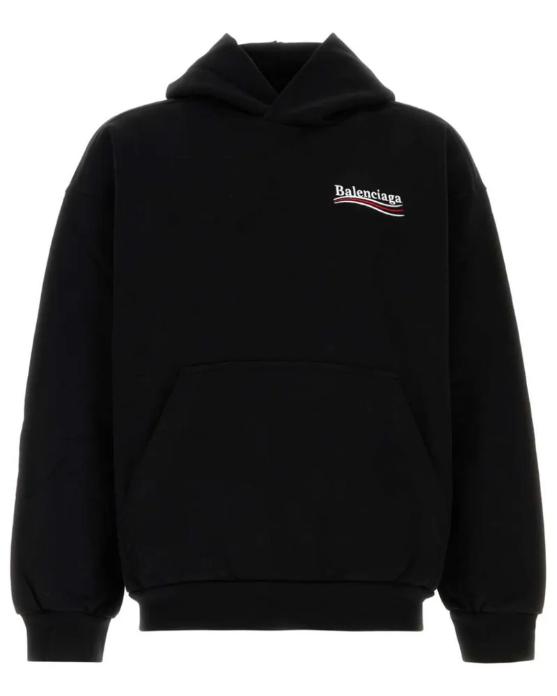 Balenciaga Hoodie mit Political Campaign-Logo - Schwarz Schwarz