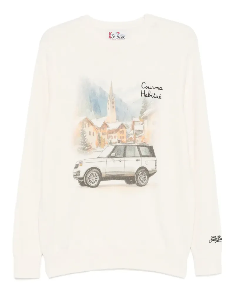 MC2 Saint Barth Sweatshirt mit Logo-Stickerei - Weiß Weiß