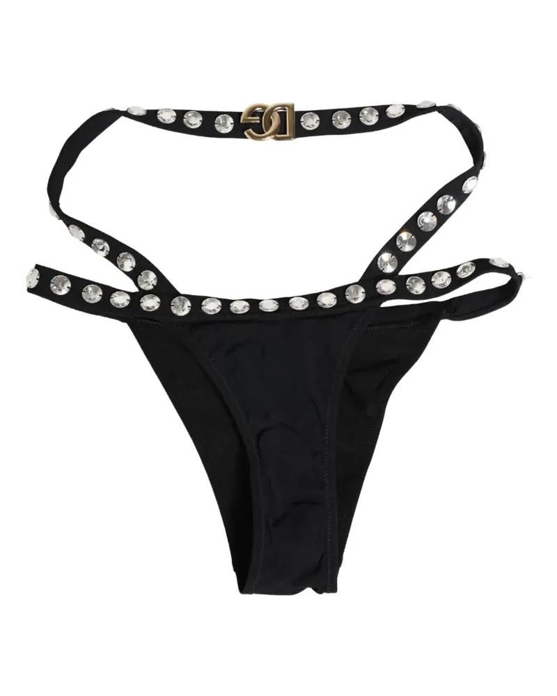 Dolce & Gabbana crystal-embellished bikini bottoms - Schwarz Schwarz