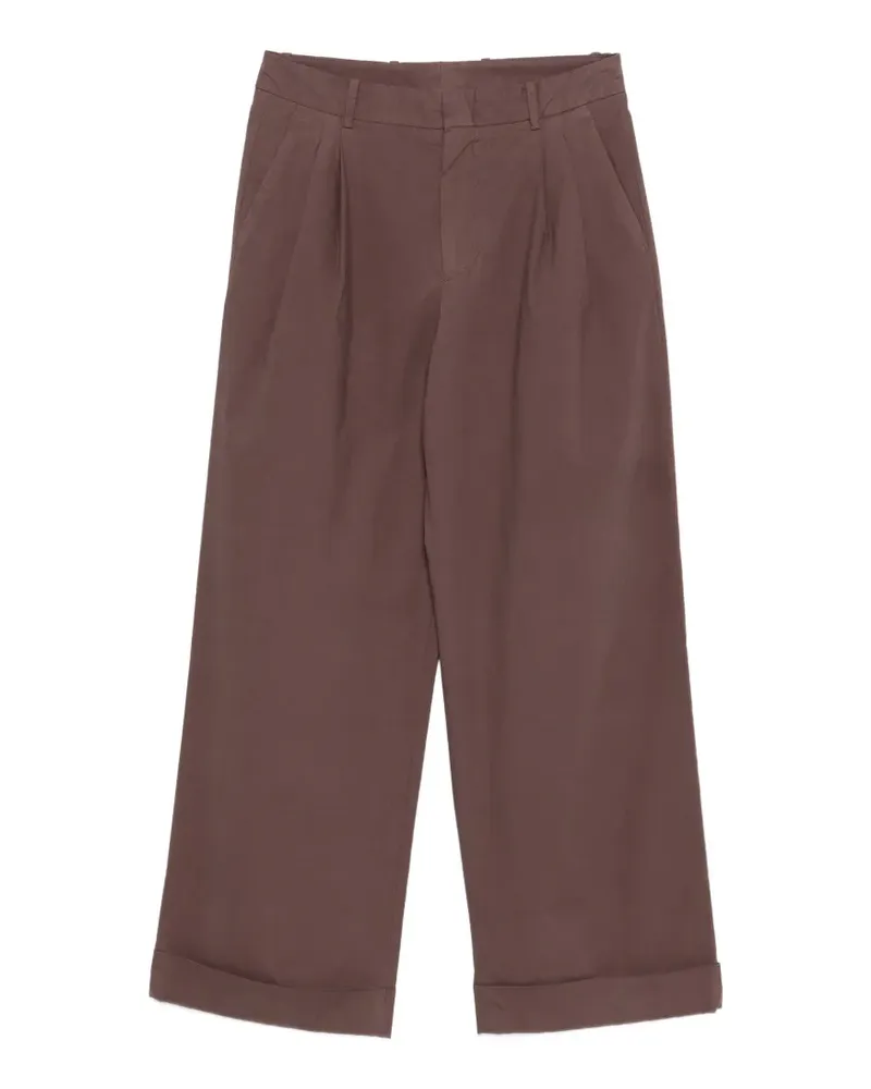 Cellar Door Angie pleated turn-up trousers - Braun Braun