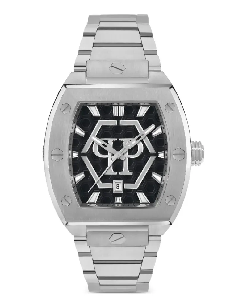 Philipp Plein Hexagon Phantom Tonneau Armbanduhr 44mm - Schwarz Schwarz