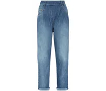 Tapered-Jeans mit Stretchbund