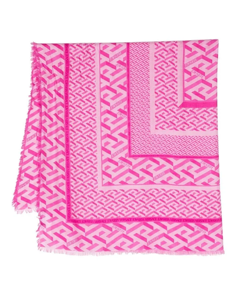 Versace Schal mit Monogramm-Print - Rosa Rosa