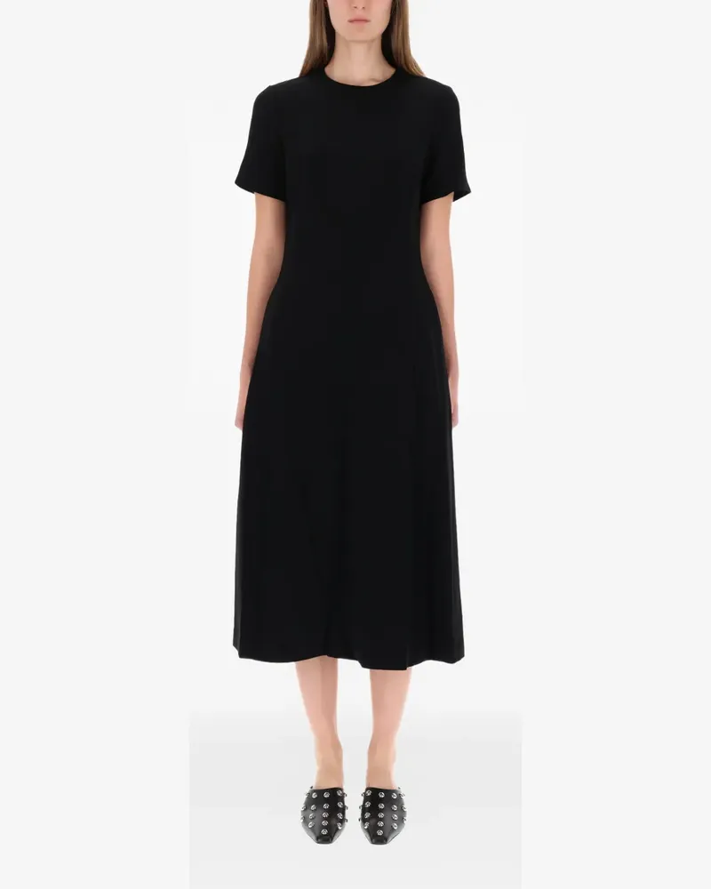 Theory short-sleeve A-line midi dress - Schwarz Schwarz