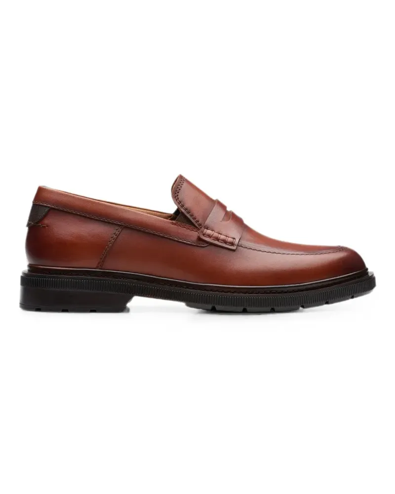 Clarks Burchill Penny leather loafers - Braun Braun