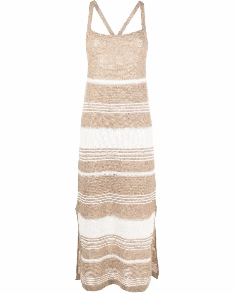 Fabiana Filippi Gestreiftes Strickkleid - Nude Nude