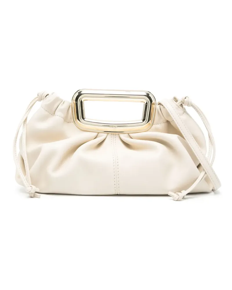 Maje Clutch mit Metallic-Henkel - Nude Nude