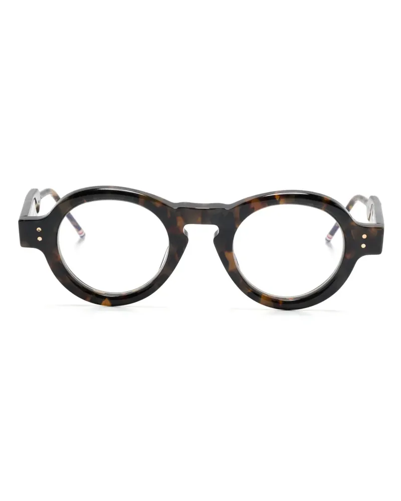Thom Browne Brille mit rundem Gestell - Braun Braun
