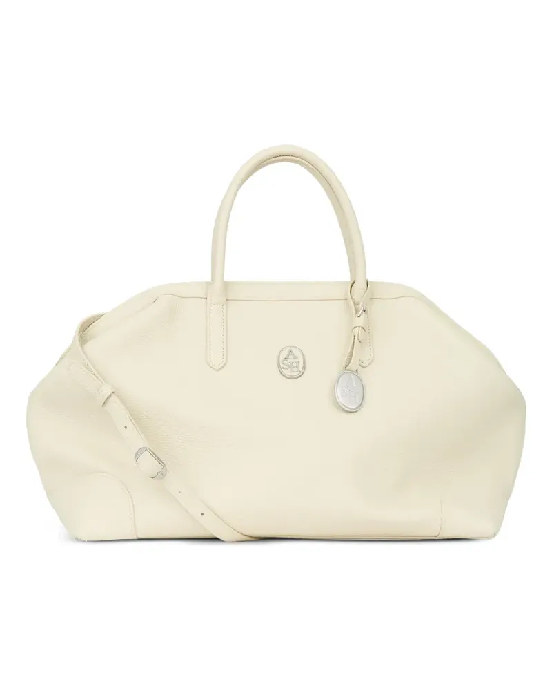 ash Jaqueline Tote Bag mit Logo-Schild - Weiß Weiß