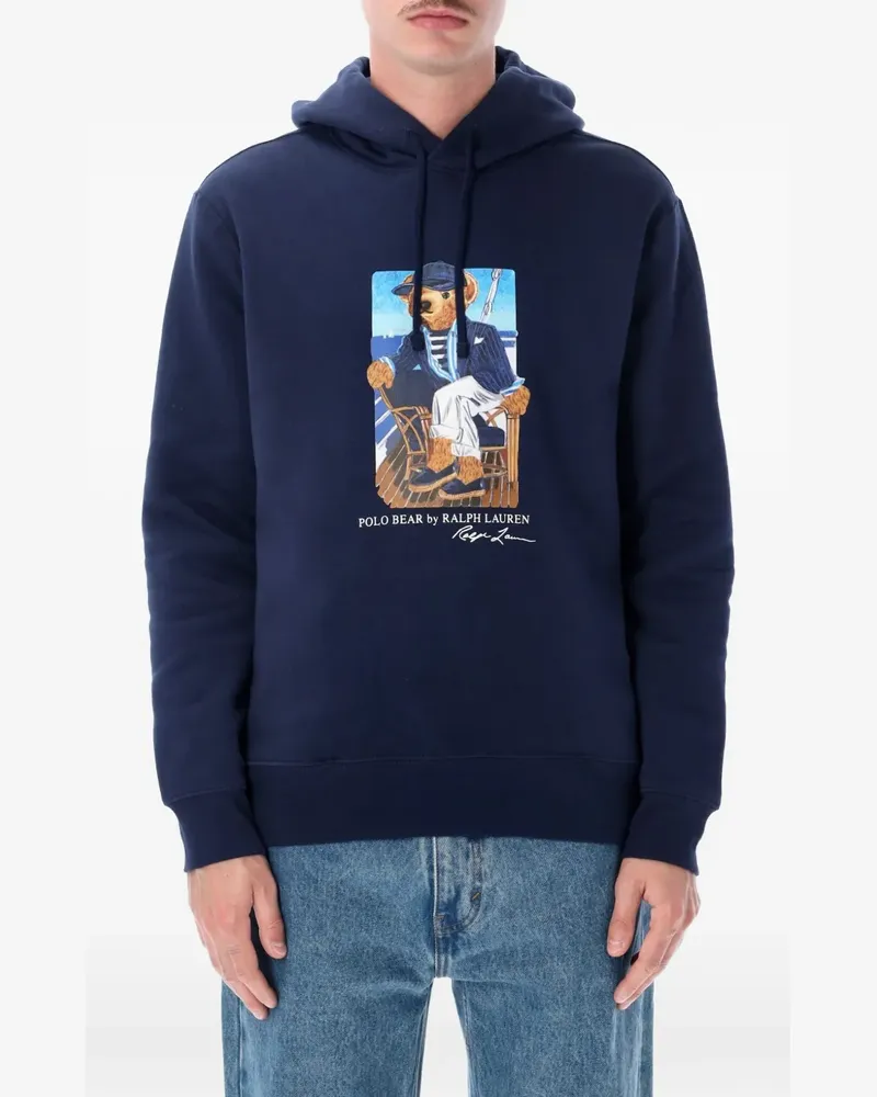 Ralph Lauren Hoodie mit Polo Bear - Blau Blau