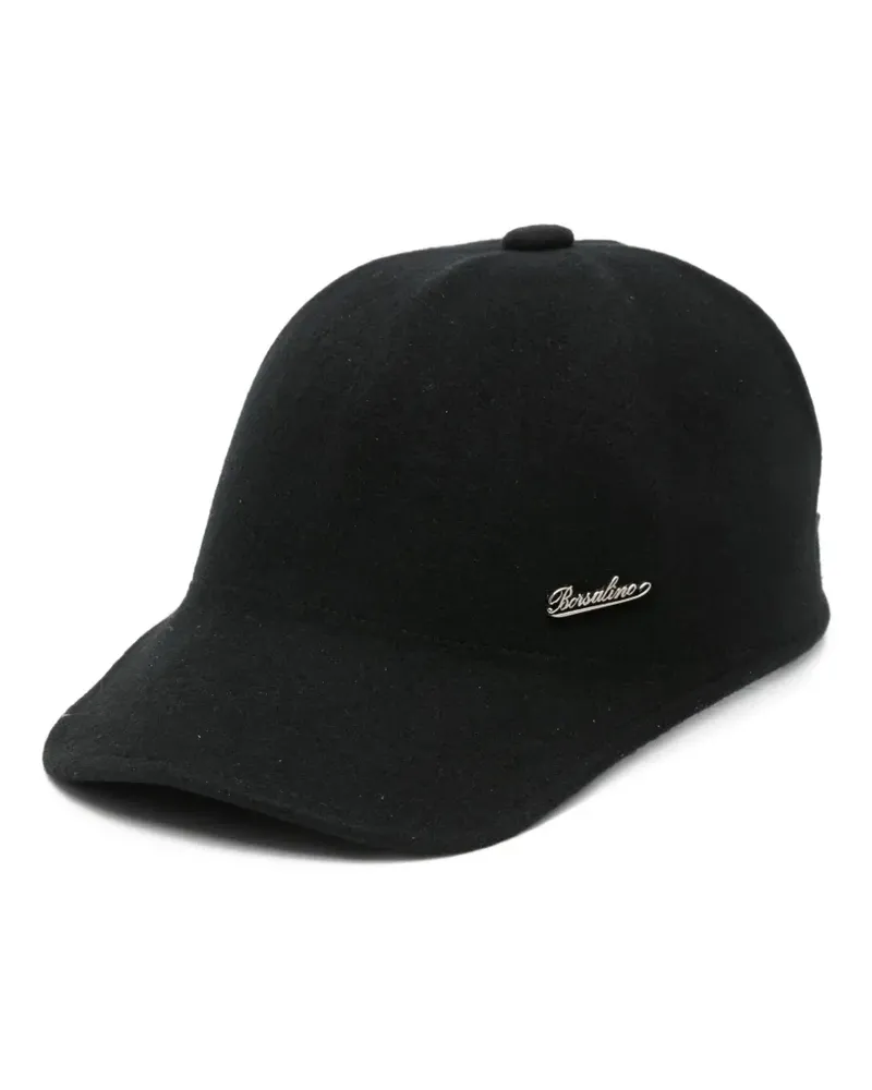 Borsalino Timothee Baseballkappe aus Wollfilz - Schwarz Schwarz