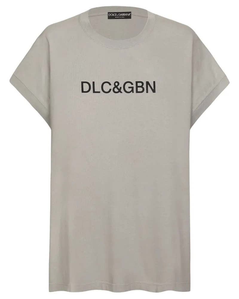 Dolce & Gabbana T-Shirt mit Logo-Print - Grau Grau