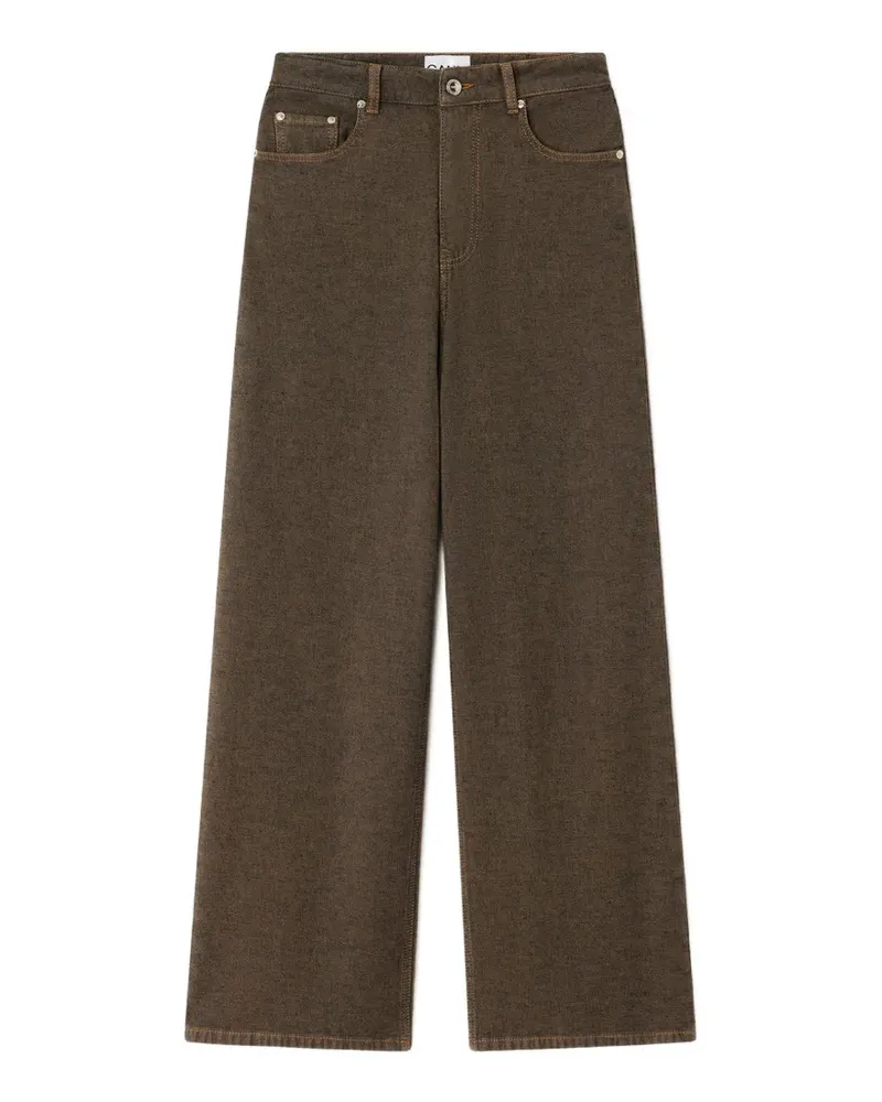 Ganni Lari Jeans aus Neppy-Denim - Braun Braun