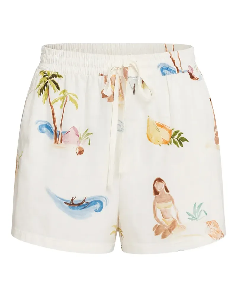 Seafolly Australia Shorts mit Kordelzug - Weiß Weiß