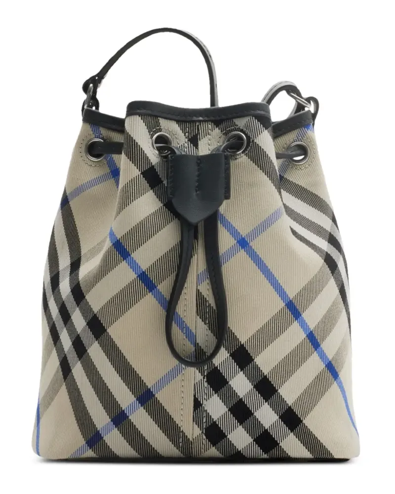 Burberry Mini Beuteltasche mit Check - Nude Nude