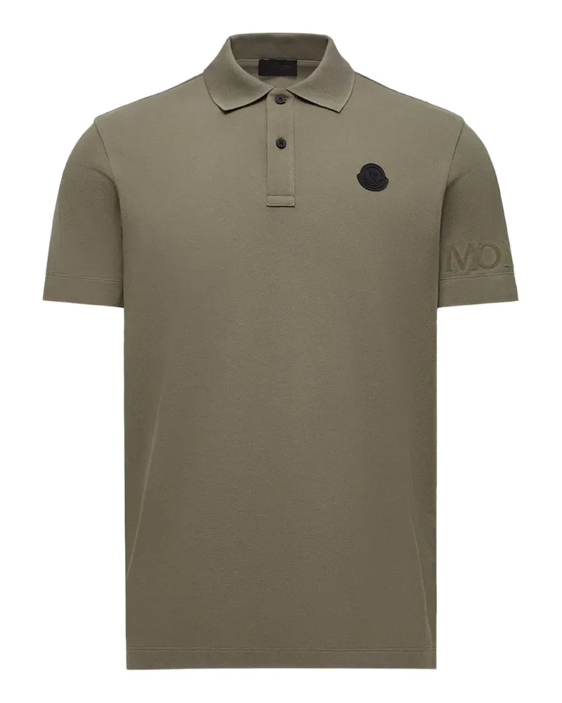 Moncler Poloshirt mit Logo-Stickerei - Grün Grün