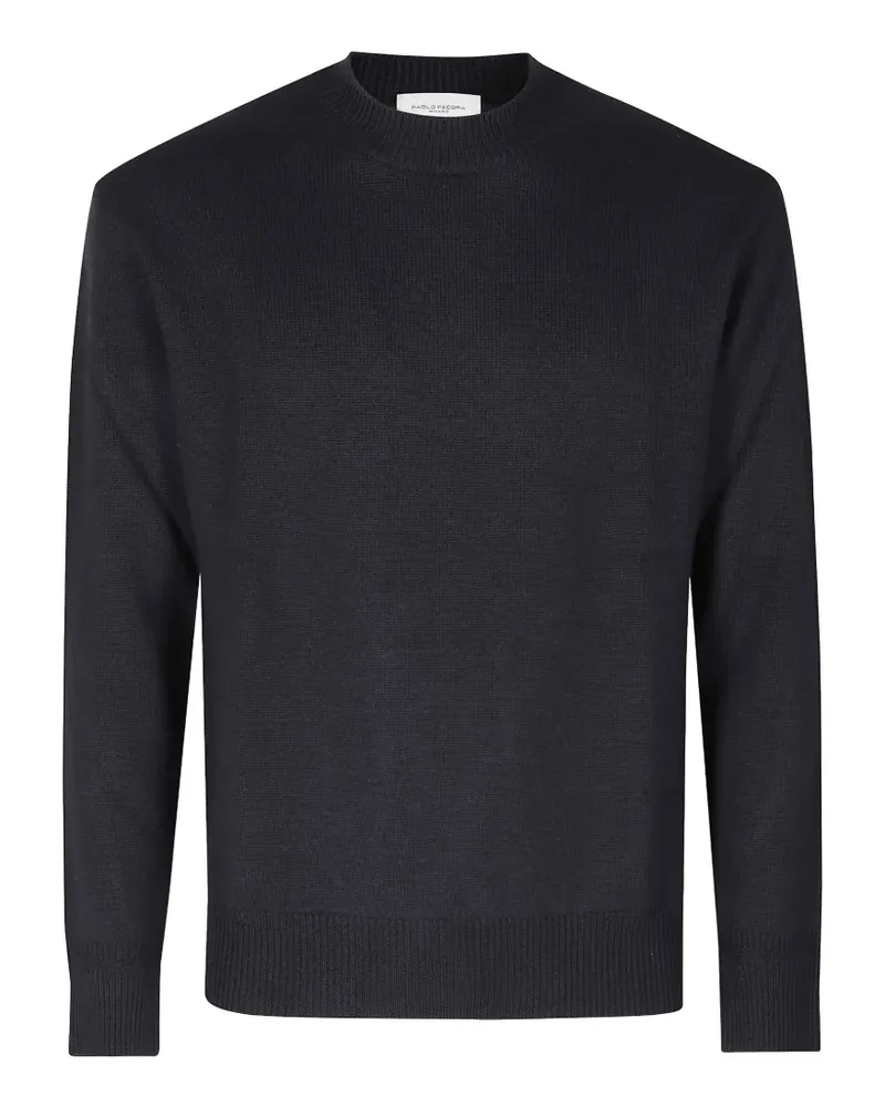 Paolo Pecora Milano Pullover mit Rundhalsausschnitt - Blau Blau