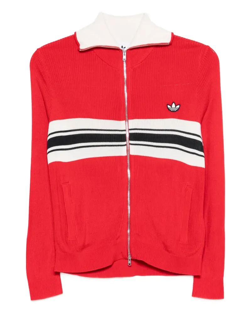 adidas x Wales Bonner embroidered-logo cardigan - Rot Rot