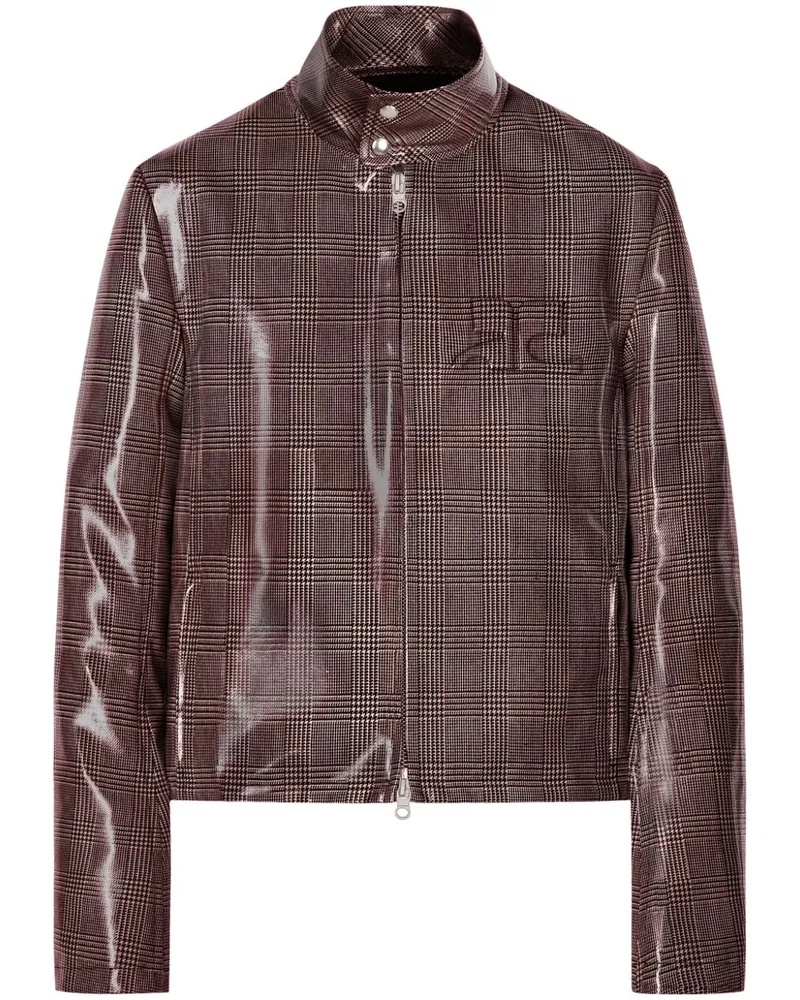 Courrèges Bikerjacke aus Lackleder - Braun Braun