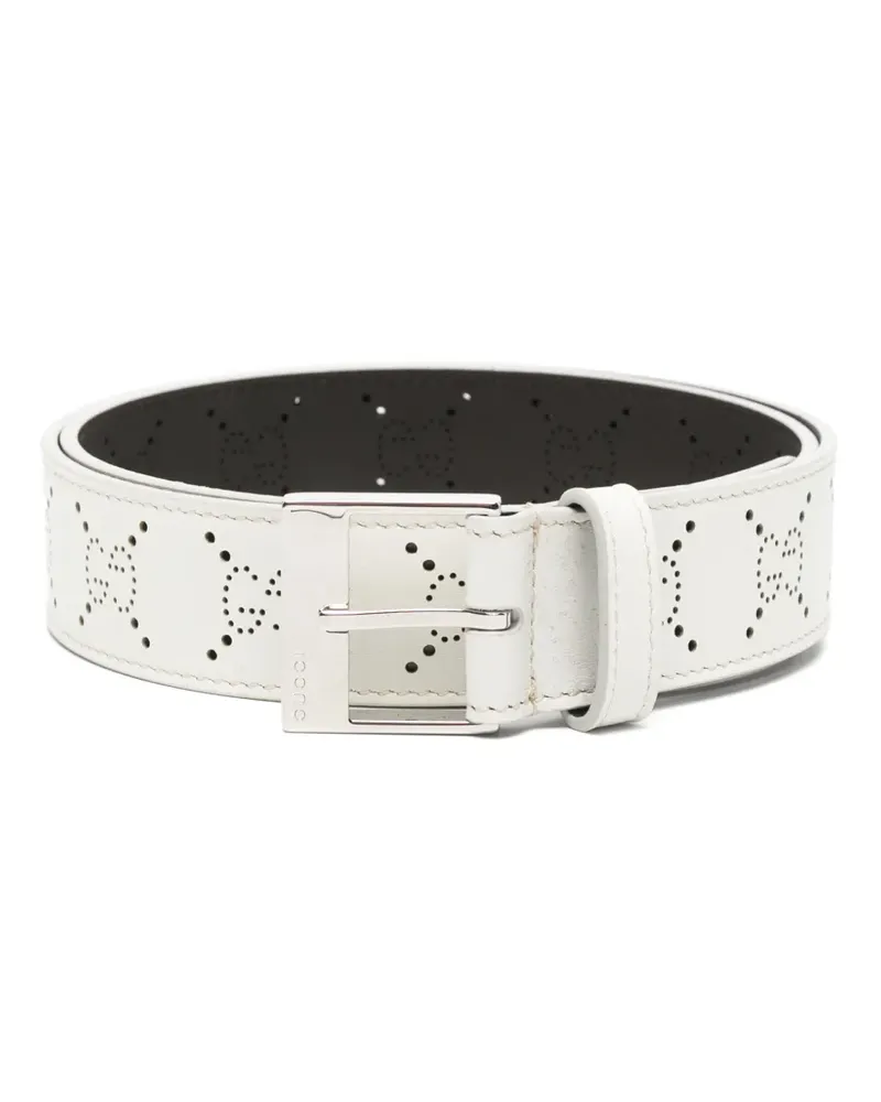 Gucci Perforierter Gürtel - Weiß Weiß
