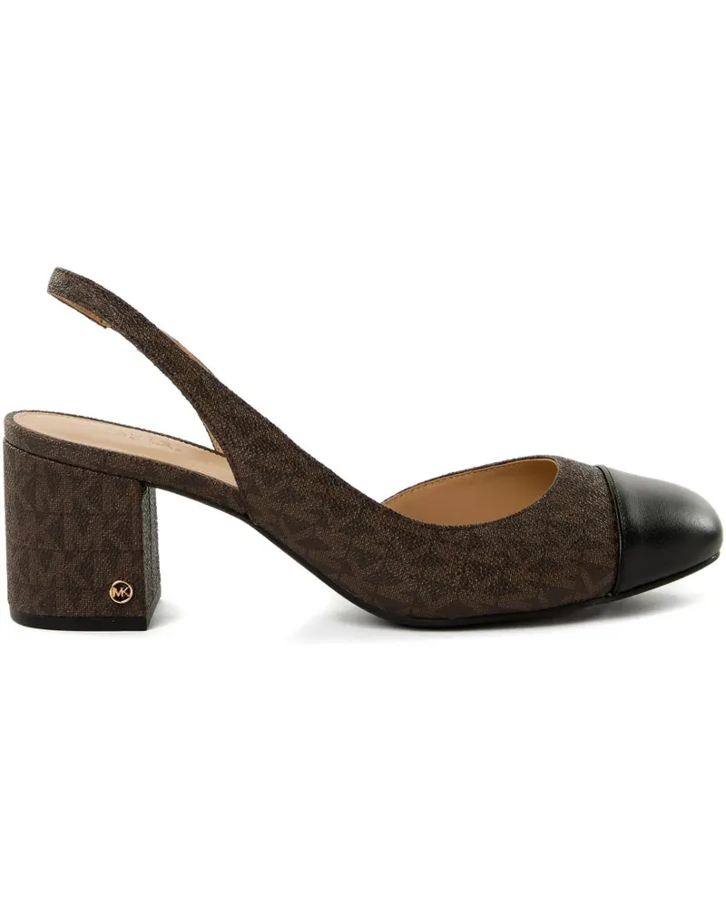 Michael Kors Slingback-Pumps mit Monogramm 57mm - Braun Braun