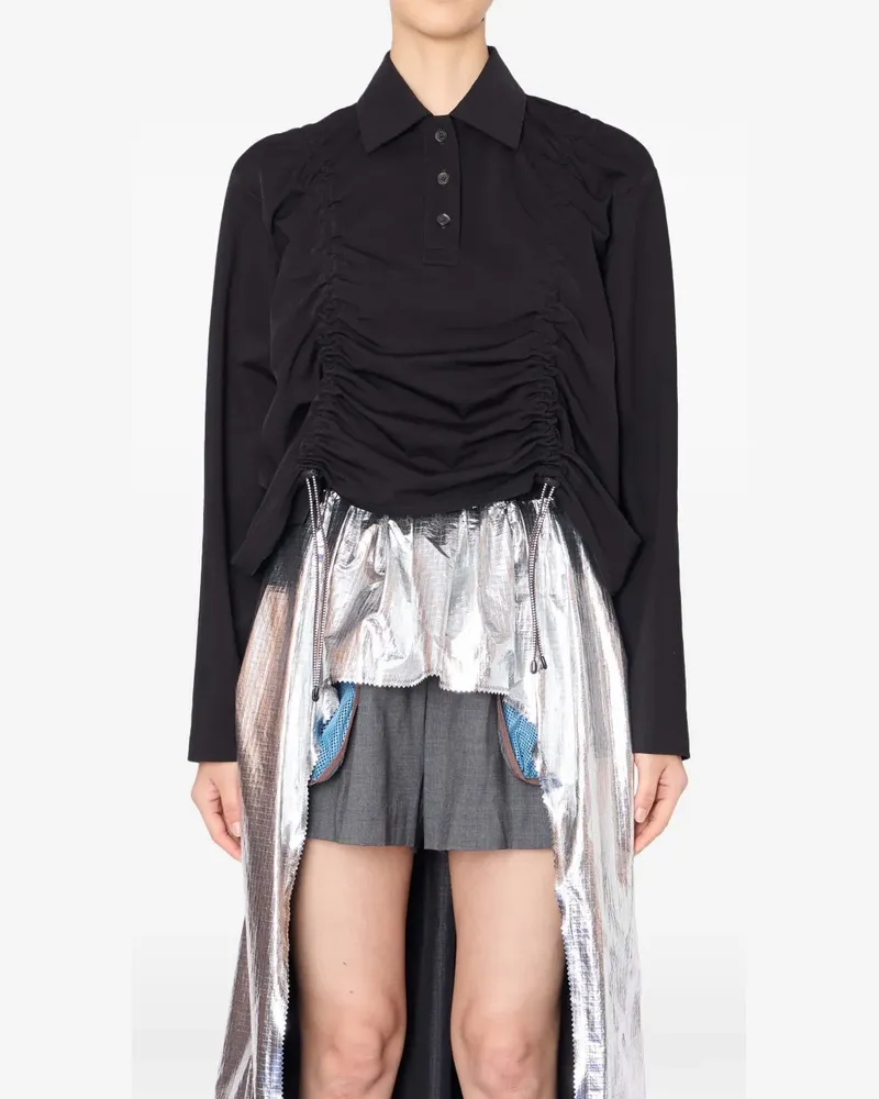 kolor ruched top - Schwarz Schwarz