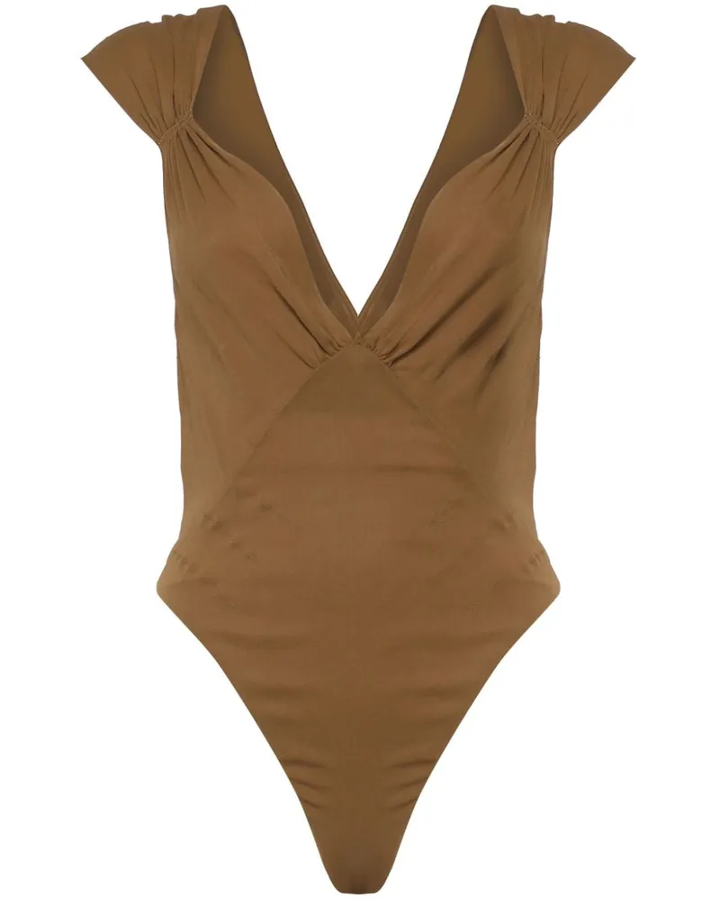 Saint Laurent Klassischer Body - Braun Braun