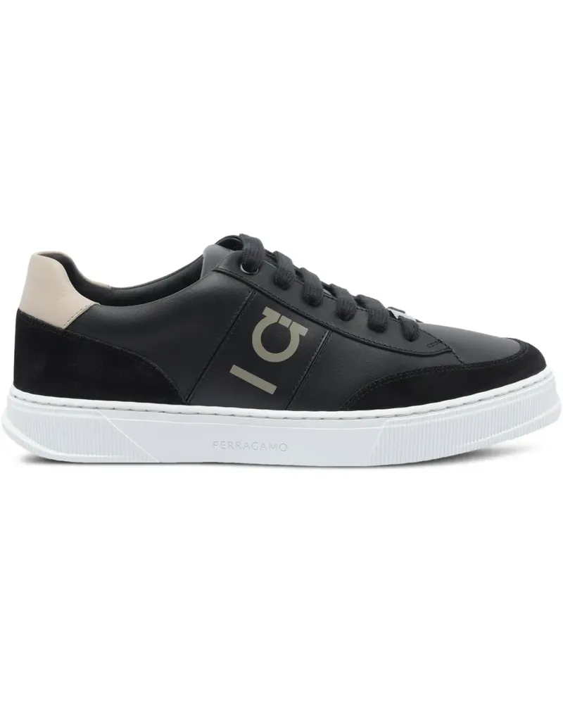 Ferragamo Alaska Sneakers mit Logo - Schwarz Schwarz