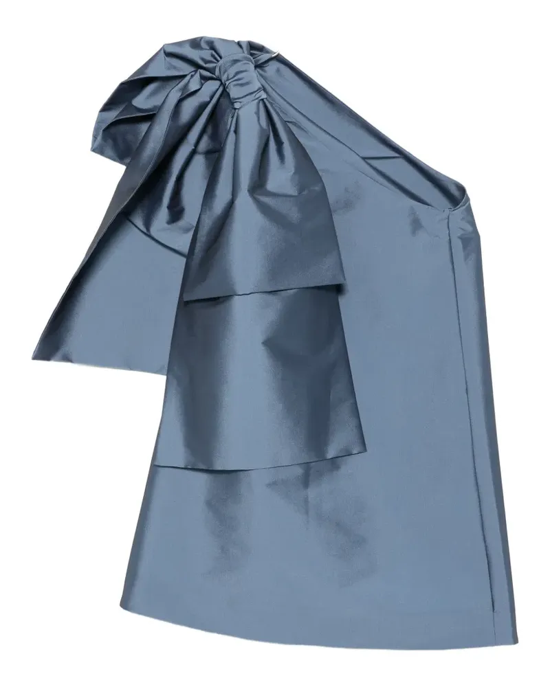 BERNADETTE Winnette one-shoulder bow mini dress - Blau Blau